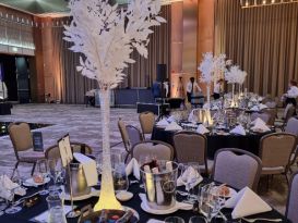 white led table centres awards event
