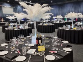 white ostrich feather displays manchester central