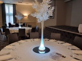 white tree centrepieces