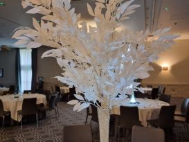 white tree centrepieces