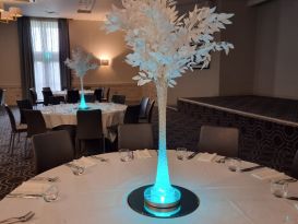 white tree centrepieces