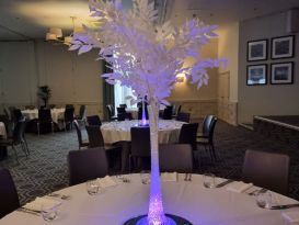 white tree centrepieces