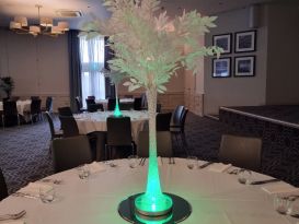 white tree centrepieces