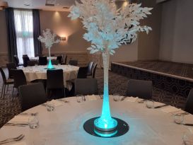 white tree centrepieces