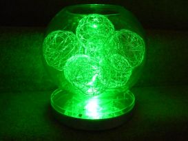 wire balls green lighting